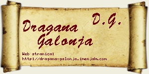Dragana Galonja vizit kartica